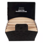 Roersticks hout 110 mm (dun) 2000 stuks in dispenserdoos