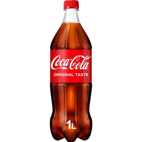 Coca Cola Regular 1,0 liter fles x 12 stuks (krat) - Afbeelding 1