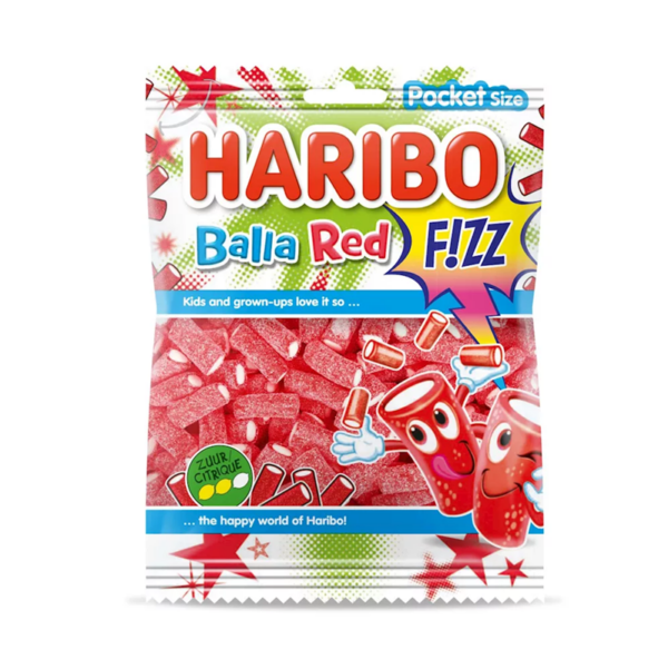 Haribo zakje - Balla Red Fizz (28 x 70 gram) - Afbeelding 1