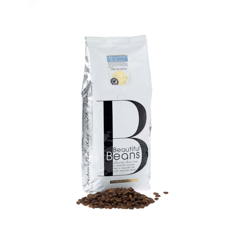 Koffiebonen Beautiful Beans Blue 8 x 1 kg JP Koffie Koffie en meer!