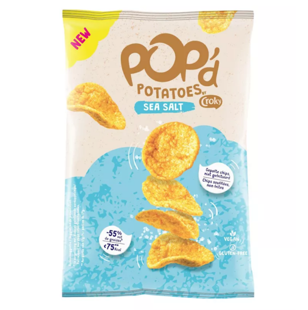 Croky Pop'd Potatoes Seasalt 24 x 17 gram - Afbeelding 1
