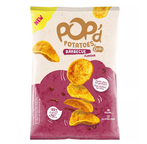 Croky Pop'd Potatoes Barbecue 24 x 17gram - Afbeelding 1