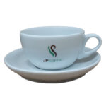 Kop en schotel "JP Koffie" 20cl hotel kwaliteit