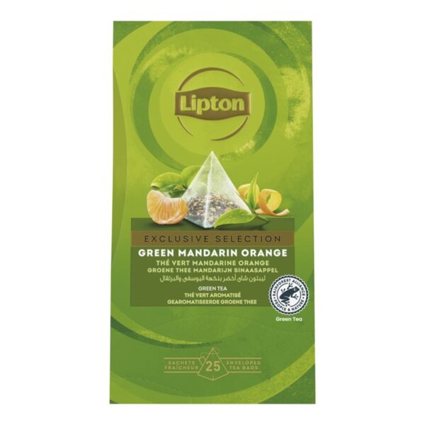 Lipton Tea - Exclusive Selection - Groene Thee Mandarijn Sinaasappel - 25 stuks - Afbeelding 1