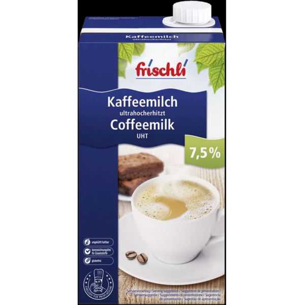 Frischli - Koffiemelk Vol 7,5% 12 x 1,0 liter - Afbeelding 1
