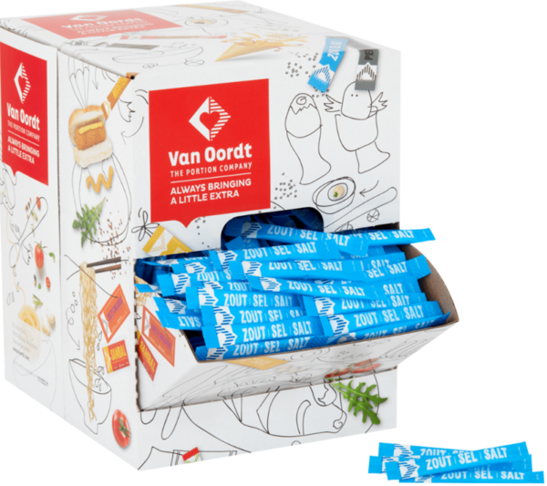 van Oordt Zoutsticks 750 x 1,0 gram in dispenserdoos - Afbeelding 1