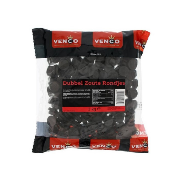 Venco dubbelzoute rondjes 6 x 1kg - Afbeelding 1