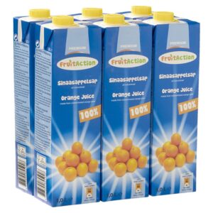 Fruit Action Sinaasappelsap tray 6 x 1,0 liter pak