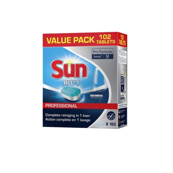 Sun all in 1 vaatwastablet 102 stuks - Afbeelding 1