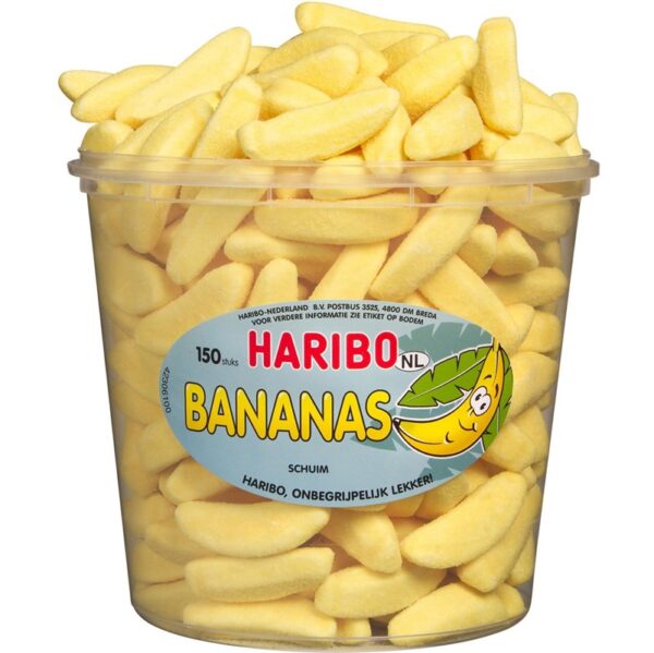 Haribo silo - Schuim bananen 150 stuks - Afbeelding 1
