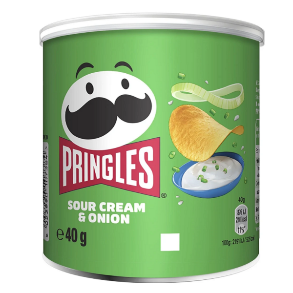 Pringles Sour cream & onion 12 x 40 gram - Afbeelding 1