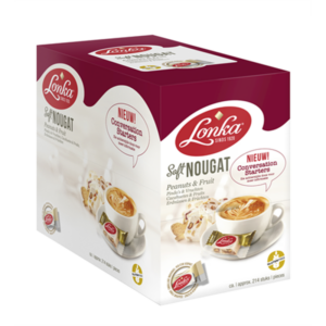 Lonka soft Nougat peanuts/fruit p/stuk verpakt 214 stuks