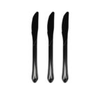 Mes plastic 195 cm re usable zwart 50 stuks