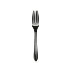 Vork plastic 18 cm re usable zwart 50 stuks