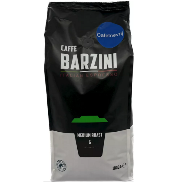 Koffiebonen Decafé medium roast Barzini 1kg - Afbeelding 1