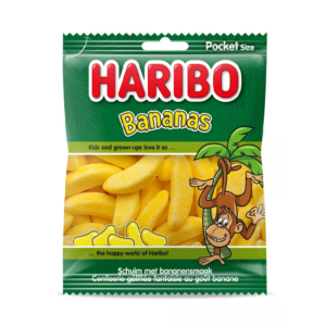 Haribo zakje - Bananen (28 x 70 gram)