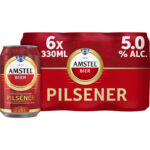 Amstel bier blik 6 x 4 x 0,33 liter