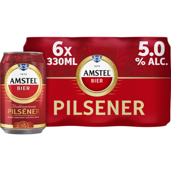 Amstel bier blik 6 x 4 x 0,33 liter - Afbeelding 1