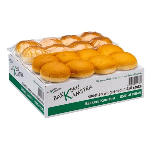 Kadet wit gesneden 11 cm - Doos 32 stuks - Afbeelding 1