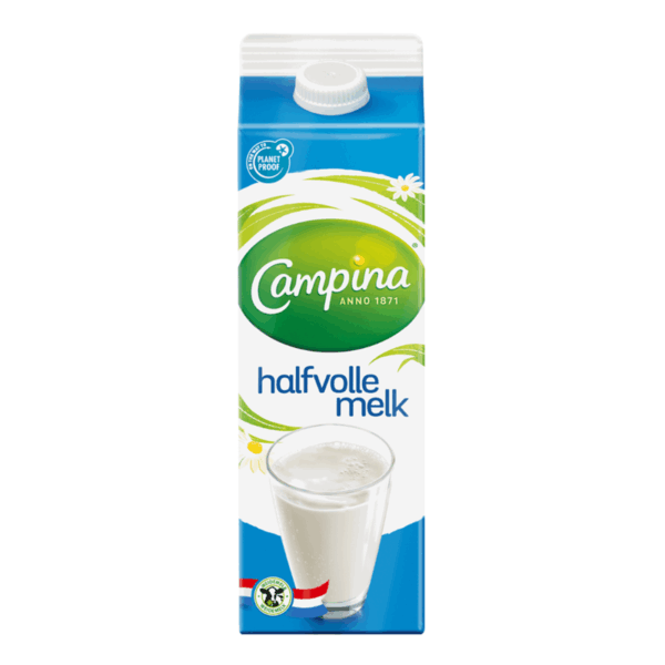 Campina halfvolle melk 1,0 liter - Afbeelding 1