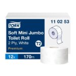 Tork 110253 Soft Mini Jumbo Toilet Roll - 12 x 170 m