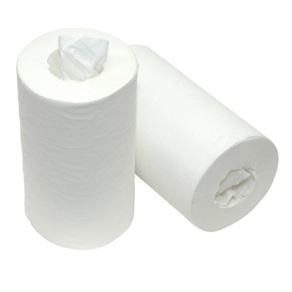 Mini Poetsrol 1 laags coreless 120m x 20cm cellulose 12 stuks - Afbeelding 1