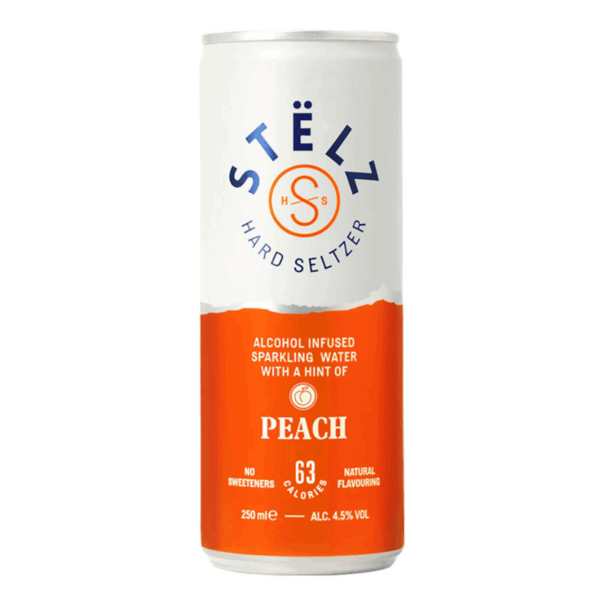 Stelz - Hard Seltzer Peach 4,5% - 12 x 0,25 liter - Afbeelding 1